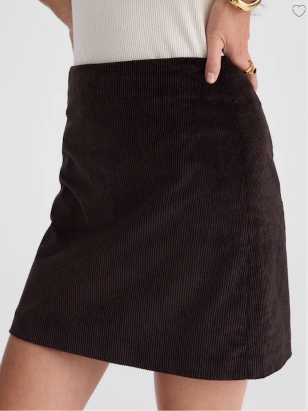 Madewell Classic Corduroy Mini Skirt - Dark Brown